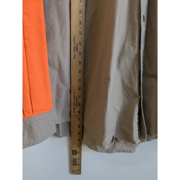 Cabela's Men's Shirt Classic Left-Hand Shooting Khaki & Blaze Orange Size XL Reg - Picture 8 of 10